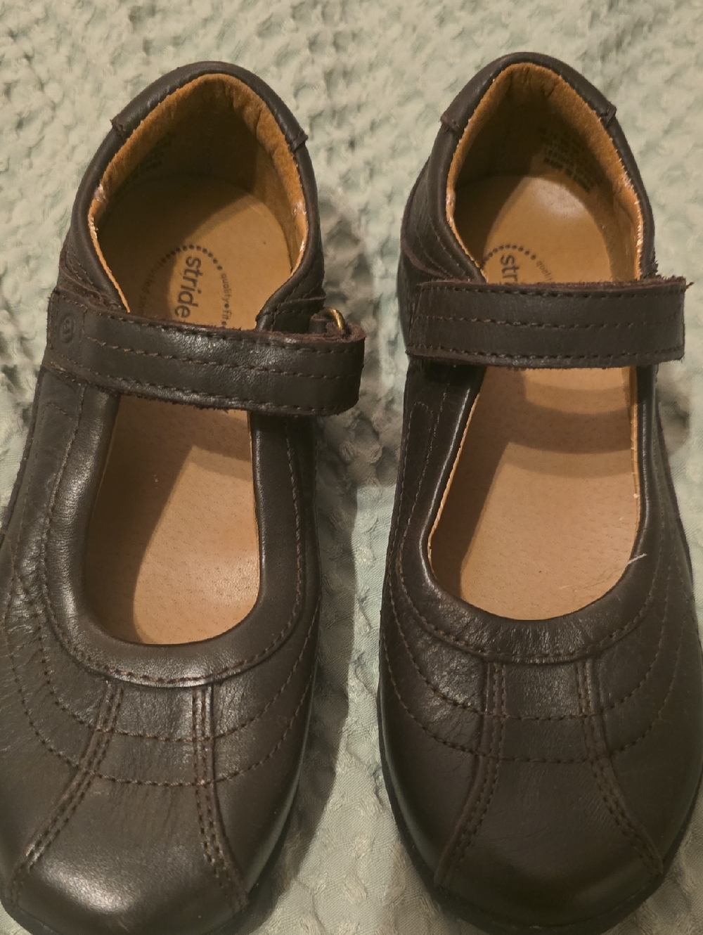 Stride Rite Girls' Dark Brown Mary Jane Strap Shoes